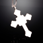 925 Sterling Silver Scout Fleur-de-Lis Cross Pendant